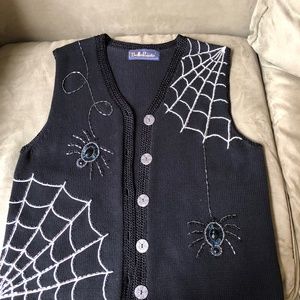 Black Halloween Sweater Vest